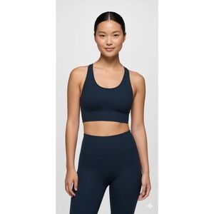 Prana Luxara Rib Racerback Bralette Womens Large L Stormy Night Activewear Top